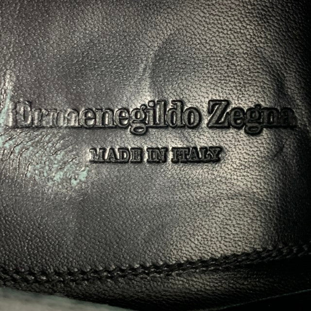 ERMENEGILDO ZEGNA Talla 8.5 Zapatos con cordones de cuero negro