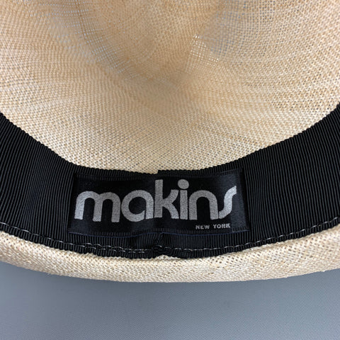 Vintage MAKINS Natural Woven Straw Hat