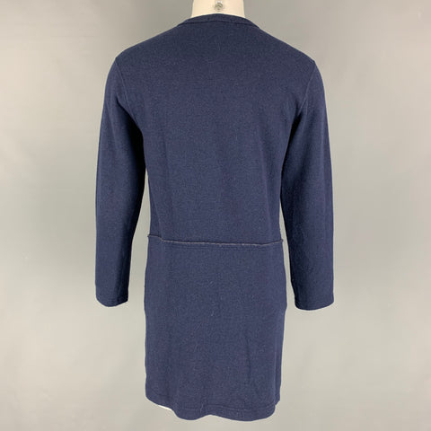 COMME des GARCONS Pull en laine mélangée uni bleu marine taille M