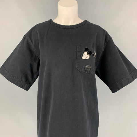 MARC JACOBS Vestido recto de lona de algodón negro talla S