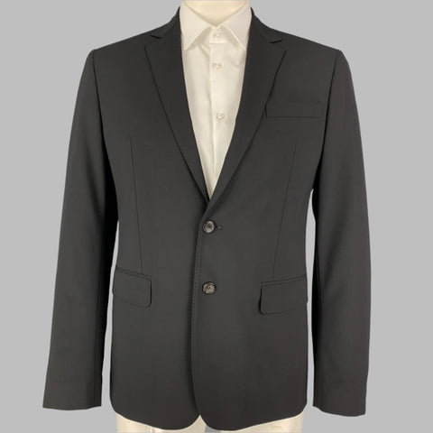 DSQUARED2 Size 44 Black Wool Notch Lapel Sport Coat
