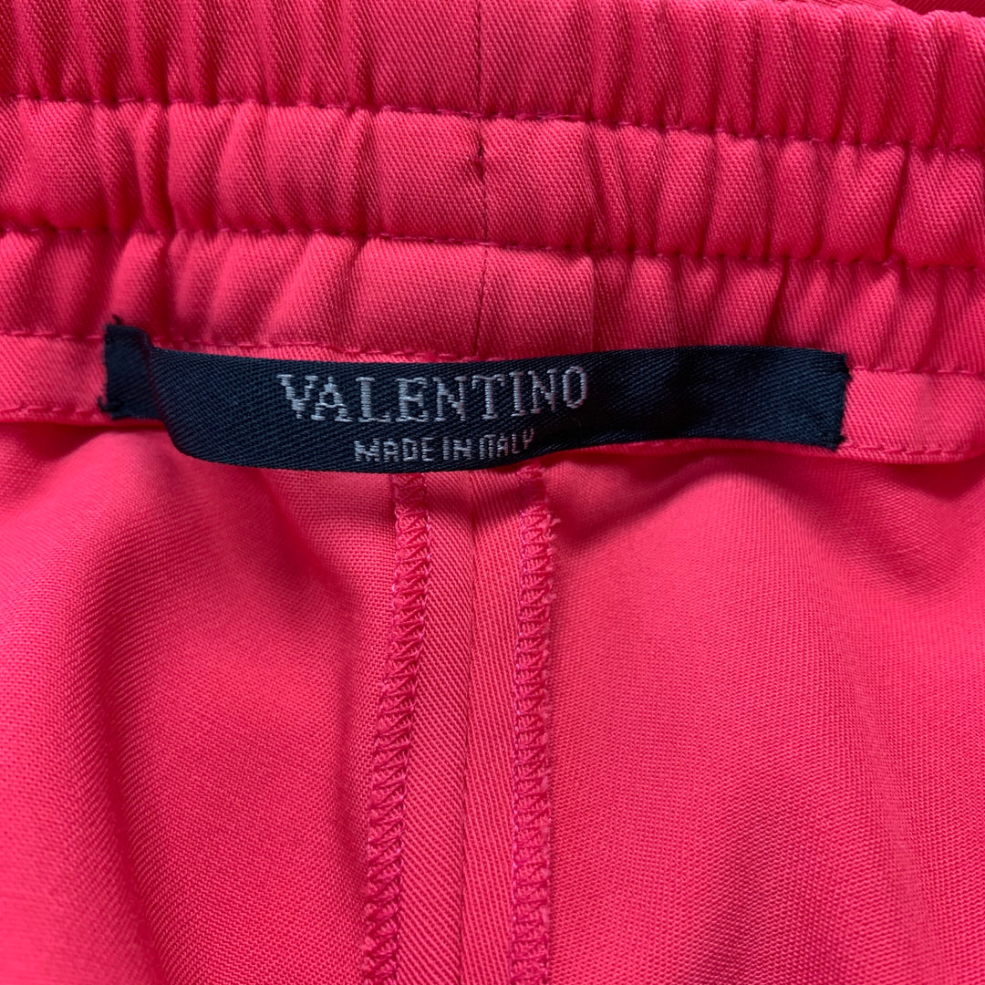 VALENTINO Size 32 Pink Wool Elastic Waistband Casual Pants