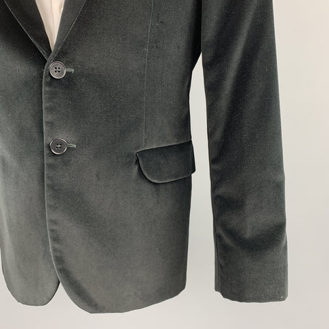 PS by PAUL SMITH Size 40 Black Velvet Notch Lapel Sport Coat