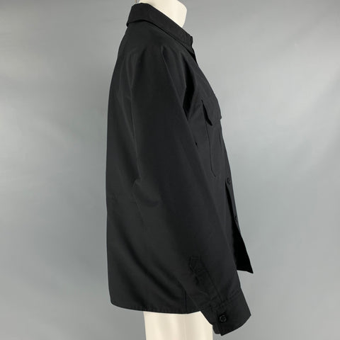 TRILLION Size M Black Polyamide Oversized Long Sleeve Shirt