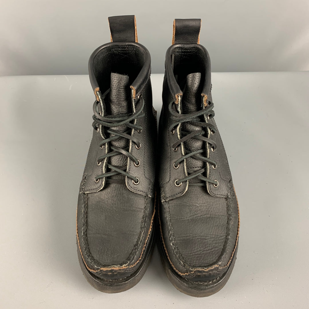 YUKETEN Size 9 Black Leather Lace Up Boots – Sui Generis  display picture 1