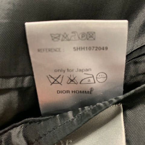 CHRISTIAN DIOR Size 36 Black Silver Shimmery Polyester Blend Suit
