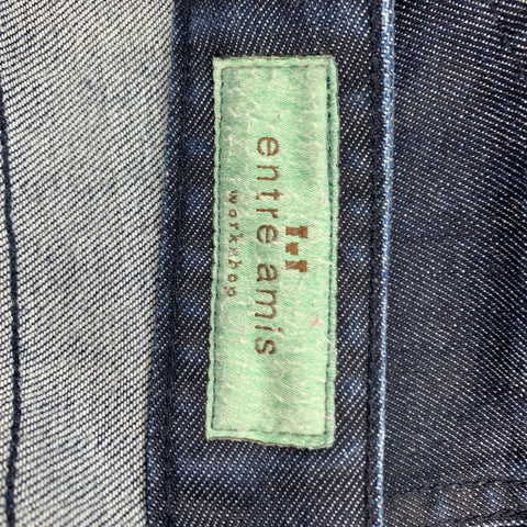 ENTRE AMIS Size 31 Indigo Denim Zip Fly Jeans