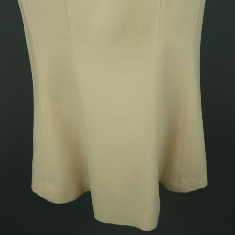 RALPH LAUREN Size 8 Cream Wool / Cashmere Fishtail Pencil Skirt