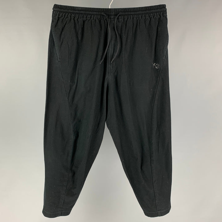 Y-3 by YOHJI YAMAMOTOSize M Black Cotton Drop-Crotch Casual Pants