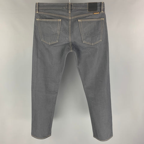 CIVILIANAIRE Size 34 Grey Japanese Selvedge Denim Jeans