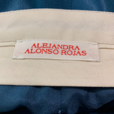 ALEJANDRA ALONSO ROJAS Size 2 Blue Viscose Jacket (Indoor) / Blazer