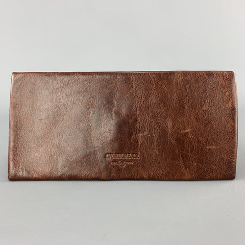 JW HULME CO. Enveloppe en cuir marron