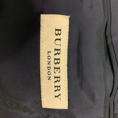 BURBERRY LONDON Size 46 Navy Wool Notch Lapel Suit