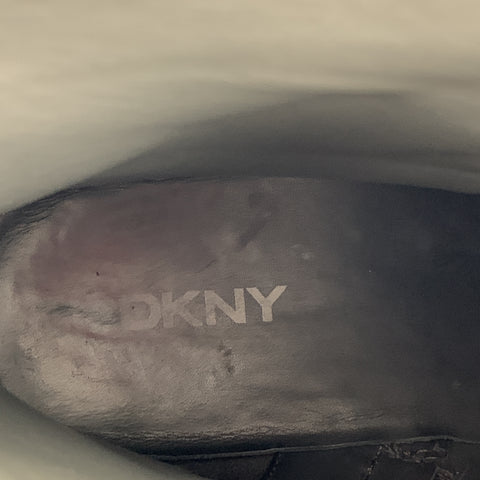 DKNY Size 8 Black Nubuck Zip Up Boots