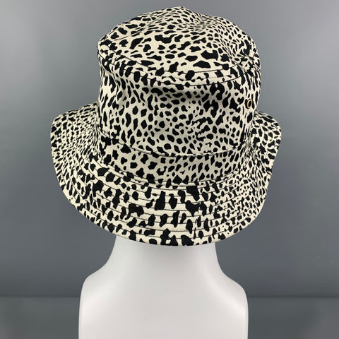 MICHAEL by MICHAEL KORS Size One Size Black White Animal Print Canvas Hats
