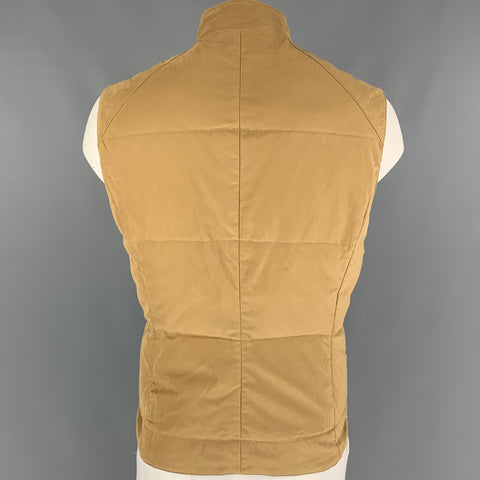 BRUNELLO CUCINELLI Size XL Khaki Quilted Polyester Nylon Vest