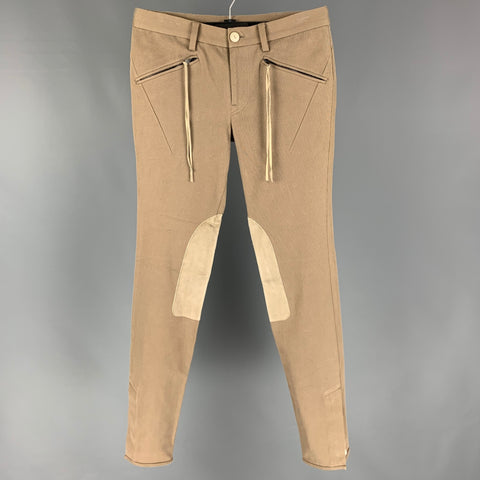 NUMBER (N)INE Size 30 Khaki Textured Zip Fly Jodhpurs Casual Pants