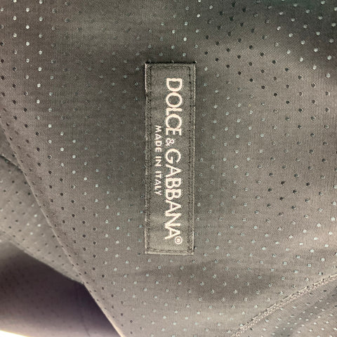 DOLCE & GABBANA Size 42 Regular Charcoal Black Wool Blend Vest Suit