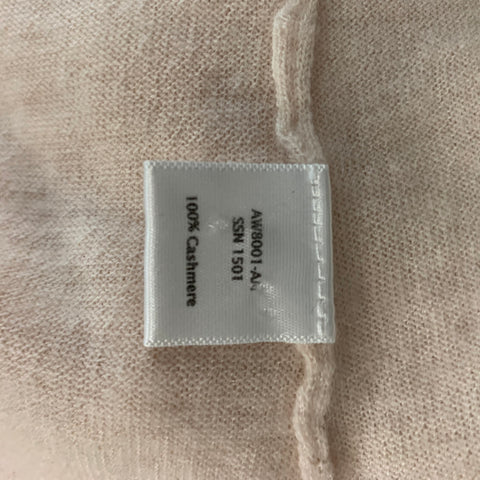 Pull à col en V uni en cachemire rose poudré taille S ATM