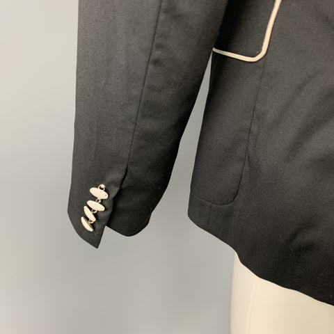 BAND OF OUTSIDERS Size 38 Black Wool Notch Lapel Sport Coat