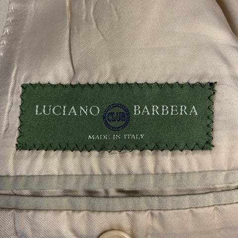 LUCIANO BARBERA 38 Regular Khaki Cotton Suit