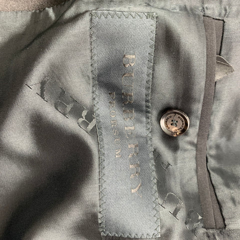 BURBERRY PRORSUM Size 44 Black Wool Tuxedo Sport Coat
