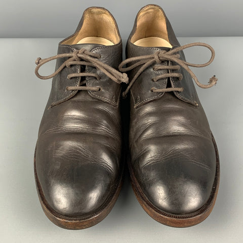 MARSELL Size 8 Dark Brown Leather Lace Up Shoes