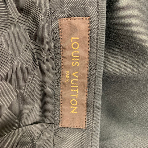LOUIS VUITTON Size 36 Black Cotton Zip Fly Dress Pants