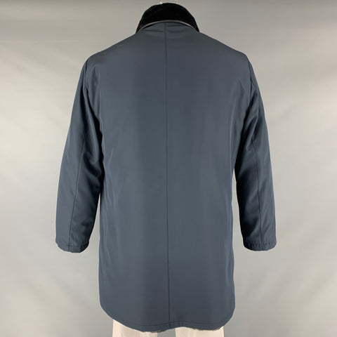 DI BELLO Taille 44 Manteau simple boutonnage en polyester marine