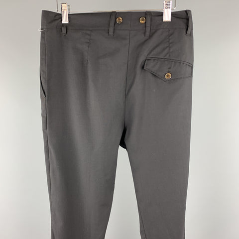 VIVIENNE WESTWOOD Size 28 x 31 Black Solid Lana Wool Casual Pants