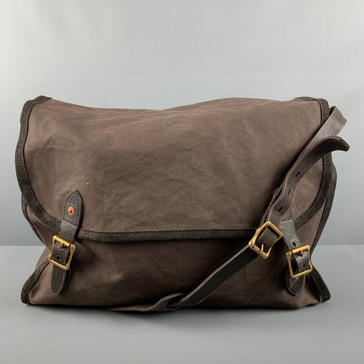 FÁBRICA DE PRODUCTOS DE VIAJE Bolsos mensajeros de cuero de lona marrón