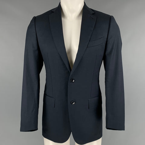 ERMENEGILDO ZEGNA Size 40 Navy Black Nailhead Wool Sport Coat