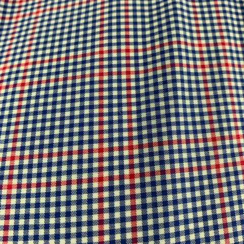 ETON Taille L Chemise à manches longues en coton à carreaux bleu rouge et blanc