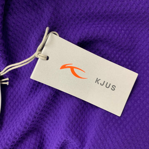 KJUS Size M Purple Polyester Zip Up Diamond Fleece Jacket
