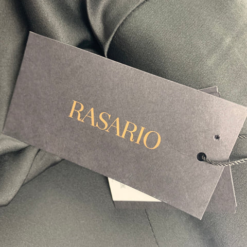RASARIO Talla 4 Vestido de lunares de algodón y poliéster negro plateado
