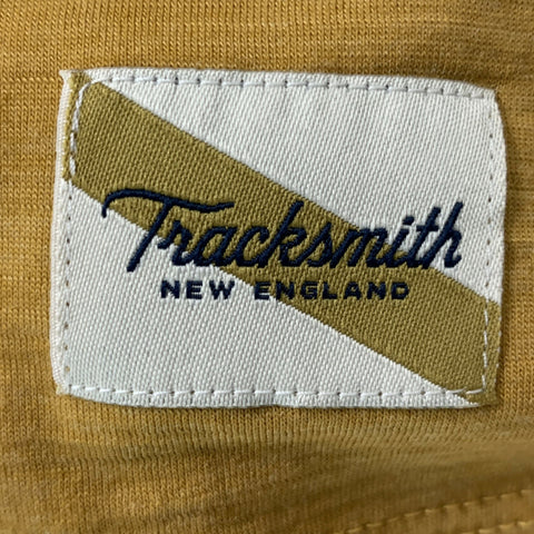 TRACKSMITH  Size L Mustard Solid Wool &  Nylon Crew-Neck  T-shirt