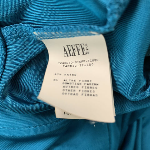 PHILOSOPHY di ALBERTA FERRETTI Size 2 Turquoise Rayon Pleated Dress