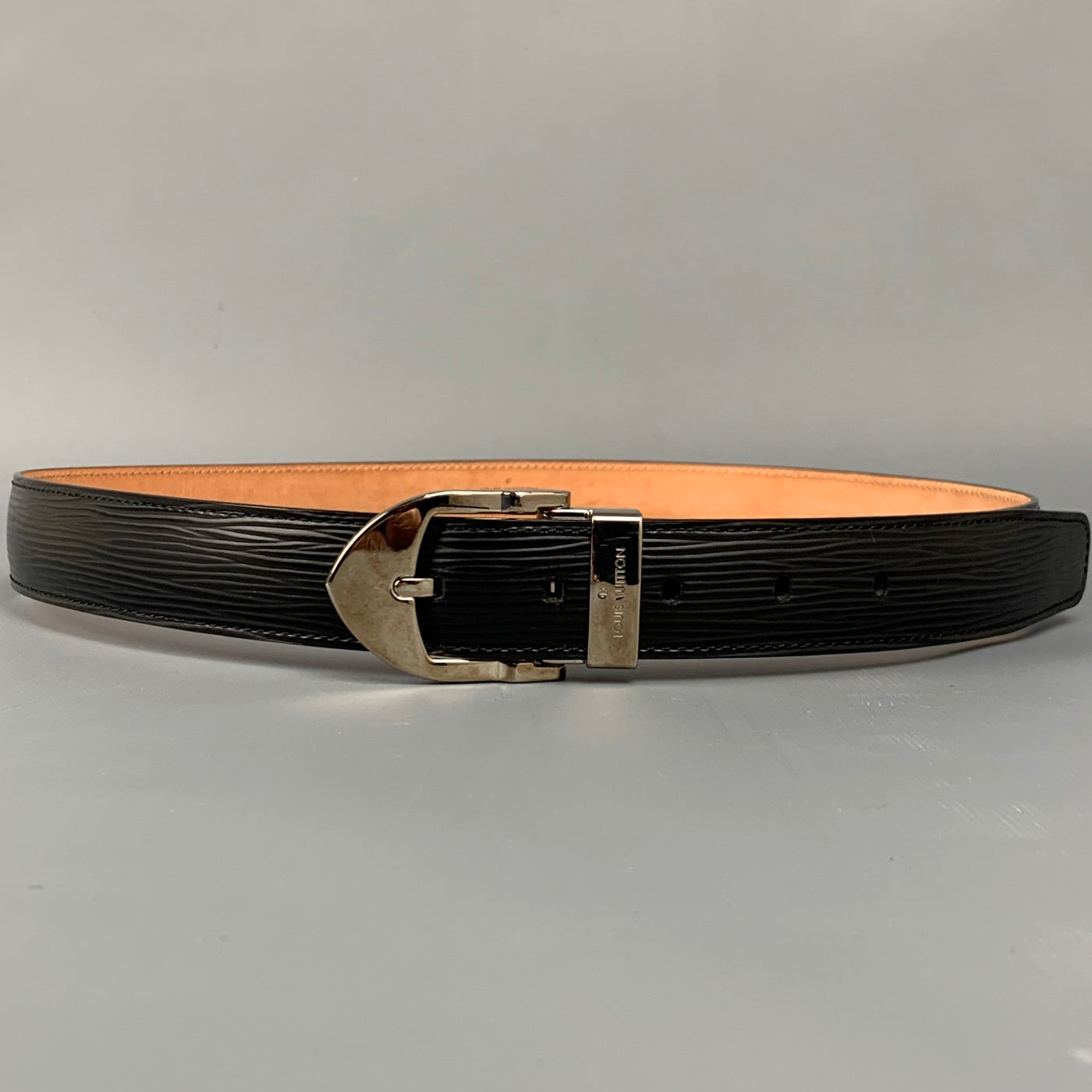 LOUIS VUITTON Size 36 Black Epi Leather Belt at 1stDibs  36 belt size in  cm, louis vuitton belt inside, louis vuitton epi belt