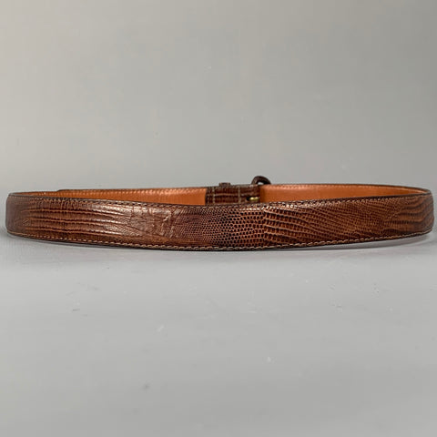 POLO by RALPH LAUREN Size 36 Brown Lizard Leather Belt