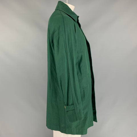 45rpm Size M Green Cotton Hidden Placket Coat