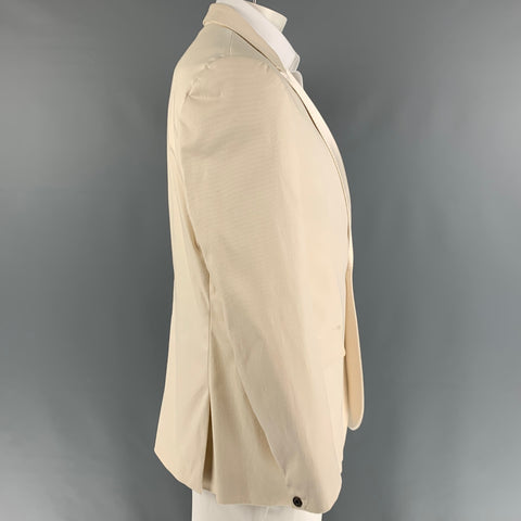 MARC JACOBS Size 42 Cream Mixed Fabrics Cotton Sport Coat