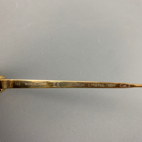 CARTIER Gold Titanium Sunglasses