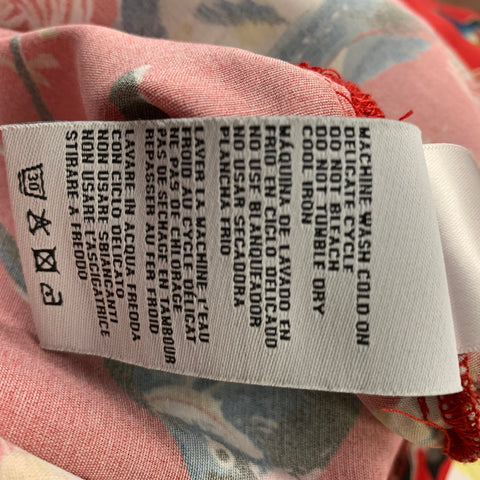 R13 Size XS Red Viscose Print Blouse