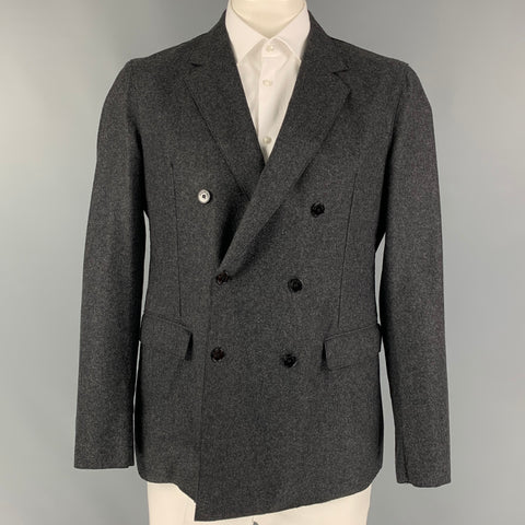 EMPORIO ARMANI Taille 42 Manteau de sport en polyamide et laine chinée anthracite