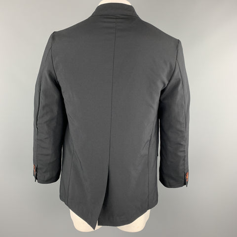 COMME des GARCONS HOMME PLUS Chest Size L Black Polyester Notch Lapel 2Sport Coat