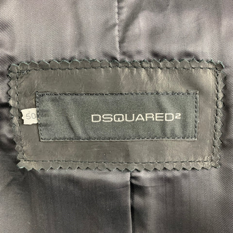 DSQUARED2 Veste de moto en cuir noir taille 40