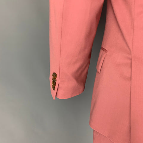 TODD SNYDER Size 40 Rose Wool Notch Lapel Suit