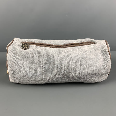 BRUNELLO CUCINELLI Neceser de algodón gris