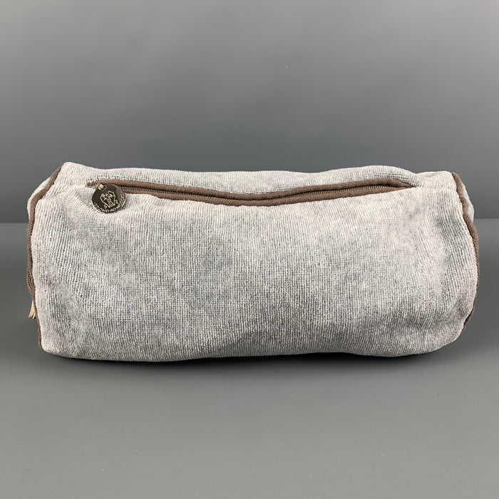 BRUNELLO CUCINELLI Grey Cotton Toiletry Bag