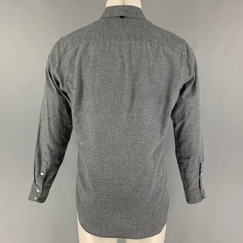 RAG & BONE Size M Grey Cotton Flanel Long Sleeve Shirt